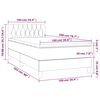 vidaXL Krevet box spring s madracem LED tamnozeleni 100x200 cm bar&scaron;un