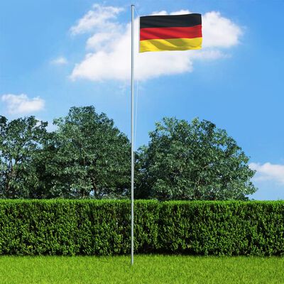 vidaXL Njemačka zastava s aluminijskim stupom 4 m