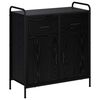 vidaXL Kreveta Crni hrast 97 x 33 x 81 cm Konstruirano drvo
