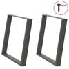 vidaXL Noge za blagovaonski stol U-oblik 2 kom antracit 80 x (72-73) cm čelik