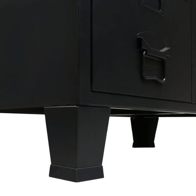 vidaXL Ormar od metala u industrijskom stilu 67 x 35 x 107 cm crni