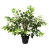 vidaXL Umjetna ficus biljka Zelena 73 x 16 x 60 cm Tkanina i drvo