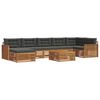 vidaXL Set vanjskih sofa 8 kom. Prirodna i antracit