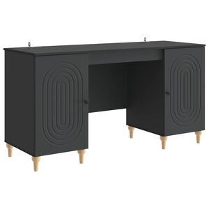 vidaXL Stol Crna 142,5 x 50 x 75 cm Konstruirano drvo