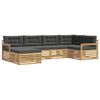 vidaXL Set vanjskih sofa 6 kom. Bijela i antracit Poliester