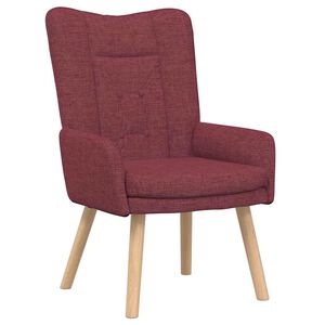 vidaXL fotelja Vinska crvena 63 x 67 x 94 cm Tkanina i &scaron;perploča