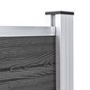 vidaXL Set panela za ogradu WPC 699 x 105 cm crni