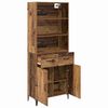 vidaXL Highboard Staro drvo 69,5 x 34 x 180 cm Konstruirano drvo