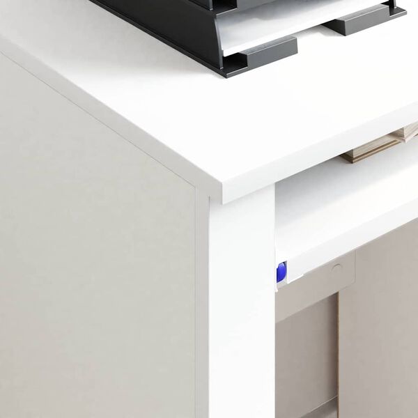 vidaXL Stol s kotačićima Bijelo 91 x 50 x 77 cm Konstruirano drvo