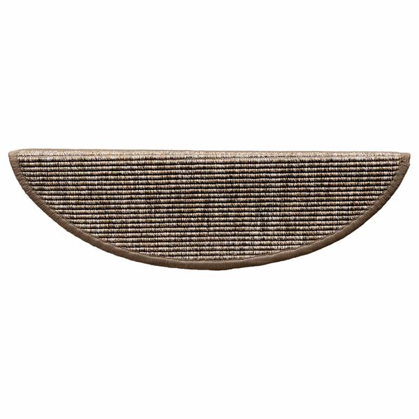 vidaXL Prostirke za stepenice 15 kom 56x17x3 cm svijetlosmeđe poluokrugle