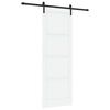 vidaXL Klizna vrata 83 x 232 cm Masivna borovina Bijela i crna