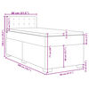 vidaXL Box spring krevet s madracem crni 80 x 200 cm od tkanine