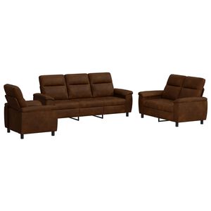vidaXL Set sofe 3 pcs Maslinasto zelena Umetnička suknja koža