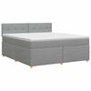 vidaXL Boxspring krevet s madracem Svjetlosiva 160 x 200 cm Tkanina