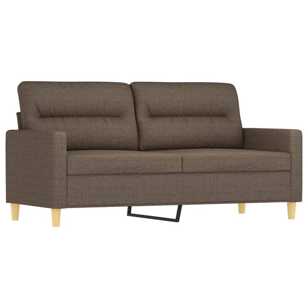 vidaXL 3-dijelni set sofa s jastucima smeđesivi od tkanine