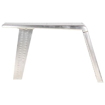 vidaXL Avijatičarski radni stol srebrni 112 x 50 x 76 cm metalni