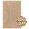 vidaXL Tepih ZIZUR 200 x 290 cm s izgledom jute unutarnji i vanjski