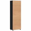 vidaXL Highboard FLORIN Crna 60 x 35 x 182 cm Konstruirano drvo