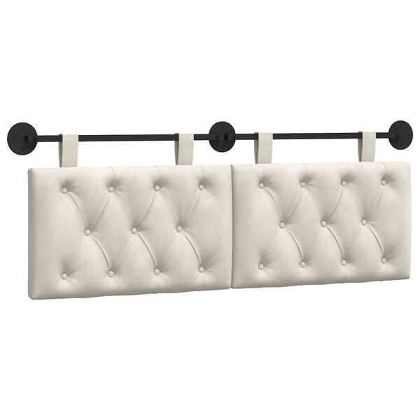 vidaXL Držeće uzglavlje Zidne Krema 130 x 55 x 7 cm Bar&scaron;un