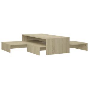 vidaXL Set uklapajućih stolića boja hrasta 100 x 100 x 26,5 cm drveni