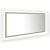 vidaXL LED kupaonsko ogledalo boja hrasta sonome 100x8,5x37 cm akrilno