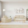 vidaXL Sofa 2 pcs Krema 182 x 80 x 82 cm tkanina