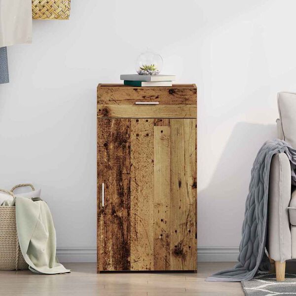 vidaXL Kreveta s ladicama Staro drvo 50 x 42,5 x 93 cm