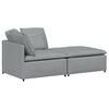vidaXL Modularna sofa s podnožjem i jastucima, tkanina, svijetlo siva