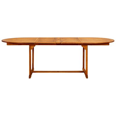 vidaXL Vrtni blagovaonski stol (160 - 240)x100x75 cm od drva bagrema