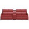 vidaXL Masažni četverosjed od umjetne kože crvena boja vina