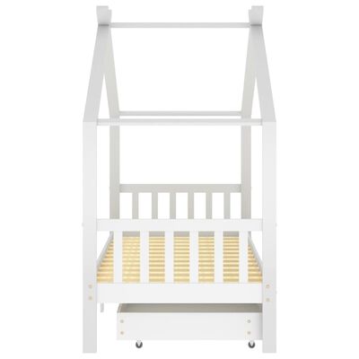vidaXL Okvir za dječji krevet s ladicama bijeli 90x200 cm od borovine