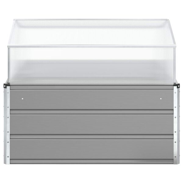 vidaXL Sadilica Svijetlo siva 100 x 100 x 77 cm Cinkani čelik