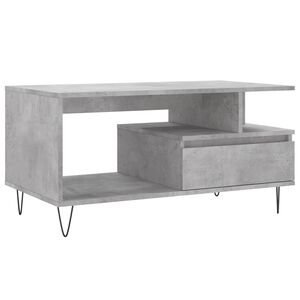 vidaXL Stolić za kavu boja betona 90x49x45 cm konstruirano drvo