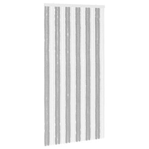 vidaXL Zavjesa protiv insekata Chenille Siva i bijela 100 x 200 cm