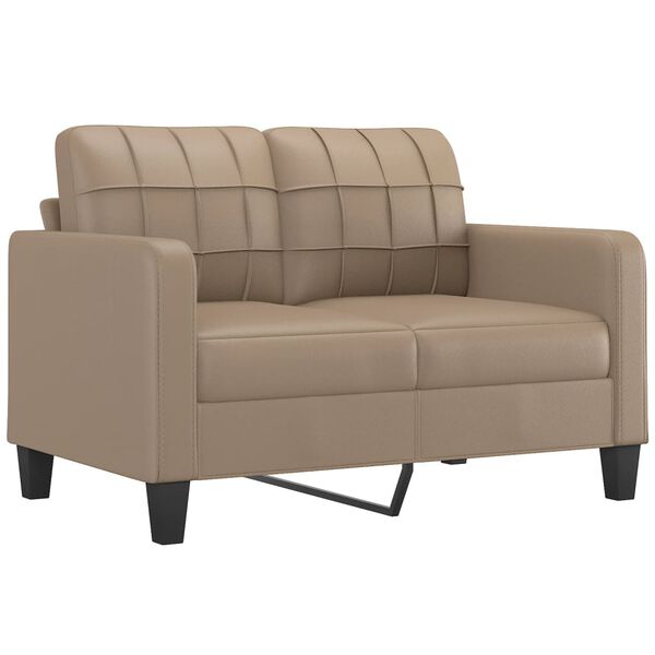 vidaXL 3-dijelni set sofa s jastucima boja cappuccina od umjetne kože