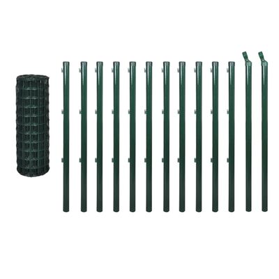 vidaXL Euro ograda čelična 25 x 1,2 m zelena