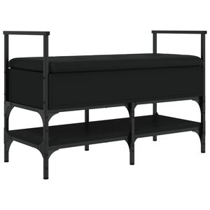vidaXL Klupa za cipele crna 85,5x42x57,5 cm od konstruiranog drva