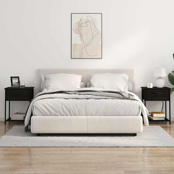 vidaXL Noćni ormar Crni hrast 42 x 41 x 56 cm Konstruirano drvo