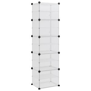 vidaXL Stalak za cipele prozirni 44 x 31,5 x 153,5 cm od PP-a