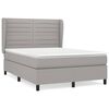 vidaXL Krevet box spring s madracem svjetlosivi 140x200 cm od tkanine