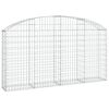 vidaXL Gabionska ko&scaron;ara s lukom 200x30x100/120 cm pocinčano željezo