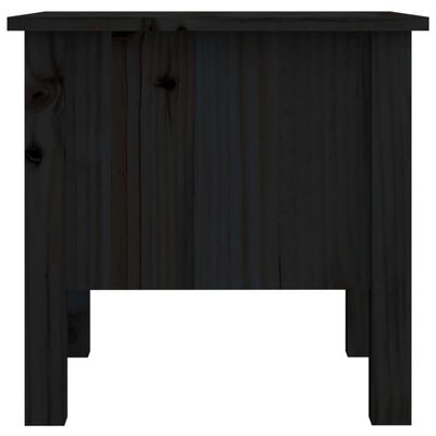 vidaXL Bočni stolić crni 40 x 40 x 39 cm od masivne borovine