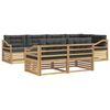 vidaXL Set vanjskih sofa s jastukom 7 pcs Bijela i antracit Poliester