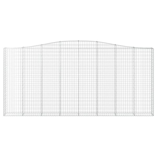 vidaXL Lučne gabionske košare 2 kom 400x30x180/200cm pocinčano željezo