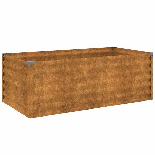 vidaXL Povi&scaron;ena vrtna gredica 100x50x36 cm Corten čelik