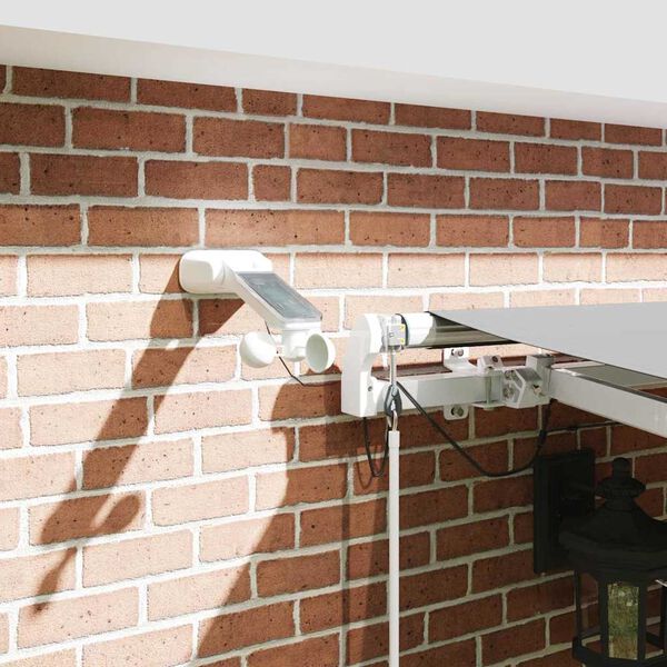 vidaXL Okvir tende S LED lampica Bijelo 400 &times; 350 cm Aluminij