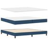 vidaXL Boxspring krevet s madracem Plava 200 x 200 cm tkanina