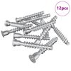 vidaXL Potvrđivački vijci 12 pcs Srebrno &Oslash;7 x 50 mm Metal