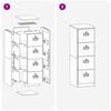 vidaXL Kabinet za datoteke s ladicama 2 pcs Bijelo 44 x 50 x 139 cm
