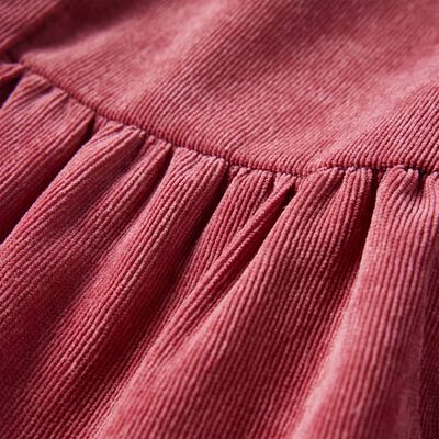 Dječja haljina dugih rukava od samta starinska ružičasta 92